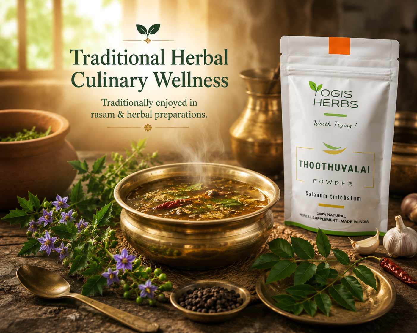 Thoothuvalai powder ( Solanum trilobatum / Thai nightshade ) | Respiratory Health & Lung Support 38 Thoothuvalai powder ( Solanum trilobatum / Thai nightshade