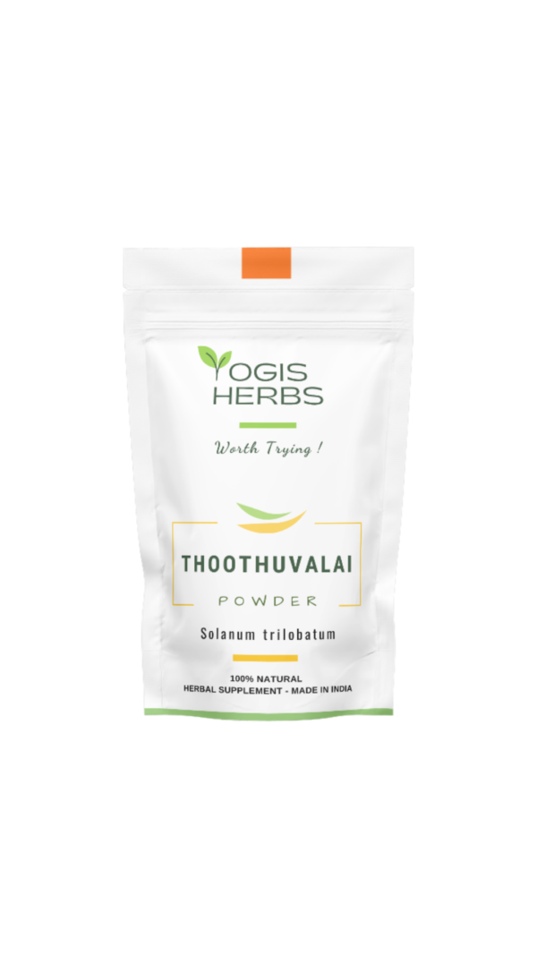 ThoothuvalaiPowderPack_YH Thoothuvalai powder ( Solanum trilobatum / Thai nightshade ) | Respiratory Health & Lung Support