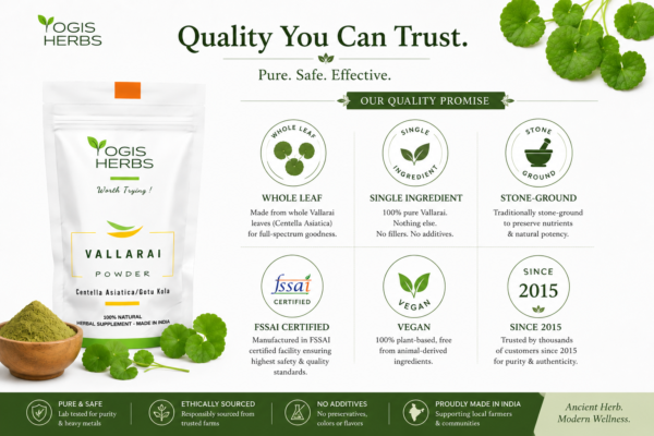 Vallarai Powder — Centella asiatica | Brain Tonic, Memory & Cognitive Health