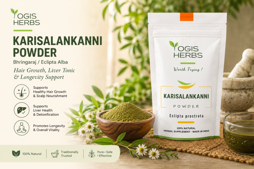 Karisalankanni Powder ( Bhringaraj / Eclipta Alba ) - Hair Growth, Liver Tonic 