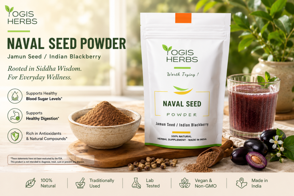 Naval Seed Powder ( Jamun Seed / Indian Blackberry )- Blood Sugar Balance & Pancreatic Support 10 Naval Seed Powder ( Jamun Seed / Indian Blackberry