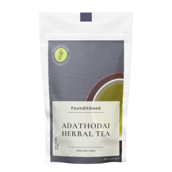 AdathodaiTeaPack FounditGood Adathodai Herbal Tea (Adhatoda vasica) | Respiratory & Throat Wellness