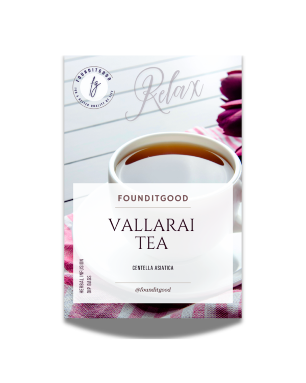 VallaraiTea_NewFront FounditGood Vallarai Instant Kashayam (Centella asiatica / Gotu Kola) - 100% Natural & Premium Quality Herbal Tea