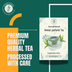 Euphorbia-hirta-2.png FounditGood Amman Pacharisi Tea – (Euphorbia hirta / Dugdhika) – Whole-Herb Infusion for Respiratory Comfort, Digestive Ease & Antioxidant Wellness – Wildcrafted, Caffeine-Free