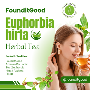 Euphorbia-hirta.png FounditGood Amman Pacharisi Tea – (Euphorbia hirta / Dugdhika) – Whole-Herb Infusion for Respiratory Comfort, Digestive Ease & Antioxidant Wellness – Wildcrafted, Caffeine-Free