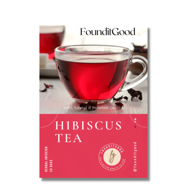 HibiscusTea2_web.png FounditGood Hibiscus Tea – Pulichai (Hibiscus sabdariffa / Roselle) – Herbal Infusion for Antioxidant Support, Natural Cooling & Refreshing Everyday Wellness – Whole-Calyx, Caffeine-Free