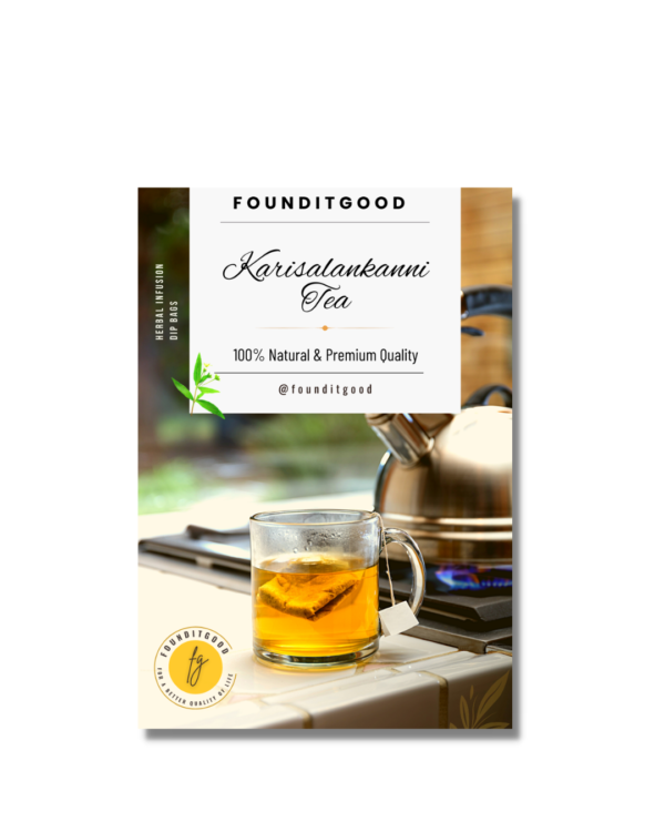 FounditGood's Pure Karisalankanni Tea - Nourishing Elixir for Lustrous Hair, Holistic Wellness and Liver Support