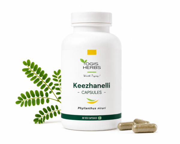 YOGIS HERBS Keezhanelli Capsules – Bhumyamalaki (Phyllanthus niruri / Chanca Piedra)