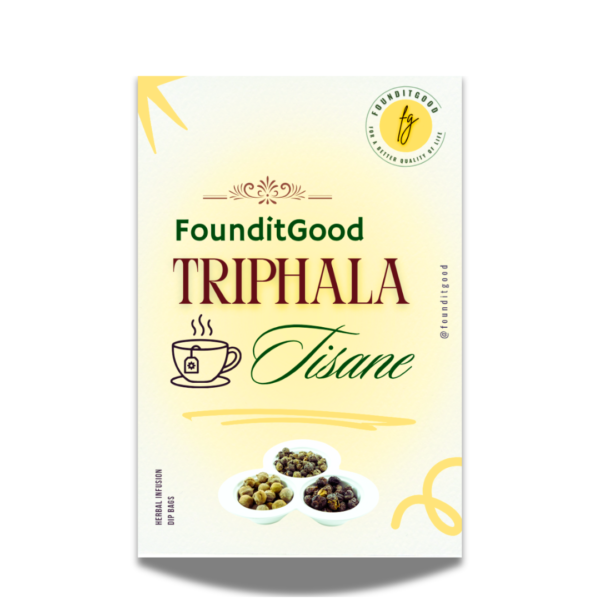 TriphalaTisane_web.png FounditGood Triphala Tisane – Supports Digestion, Bowel Regularity & Everyday Gut Health - Herbal Infusion in Convenient Dip Bags